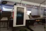 Bottom folder gluing with automatic flexo printing slotting die-cutting and auto bundling machine